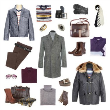 Men's winter clothing wardrobe